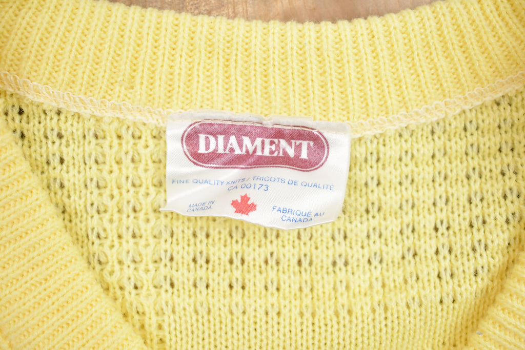 Vintage Diament Knitted V-Neck Sweater