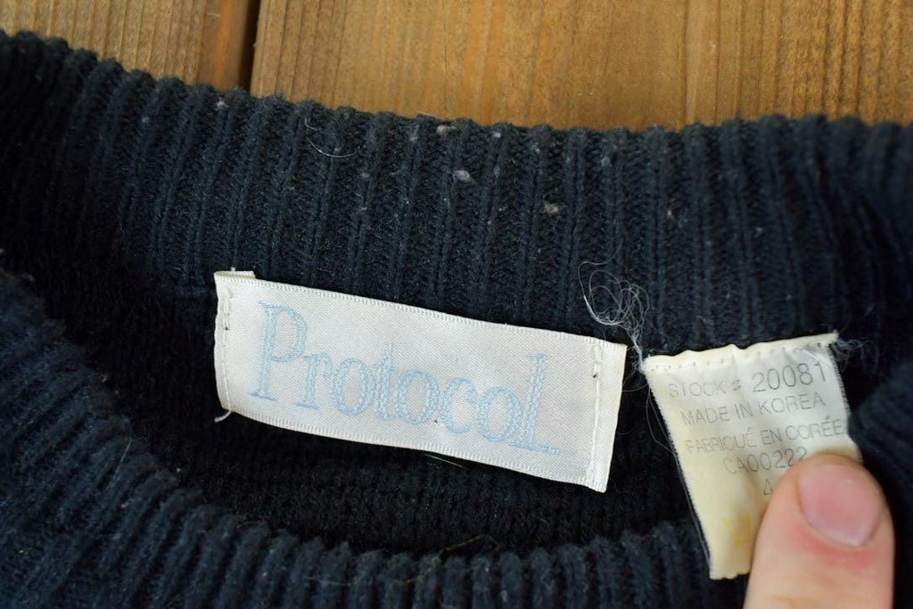 Vintage 1990s Protocol Knit Crewneck Sweater