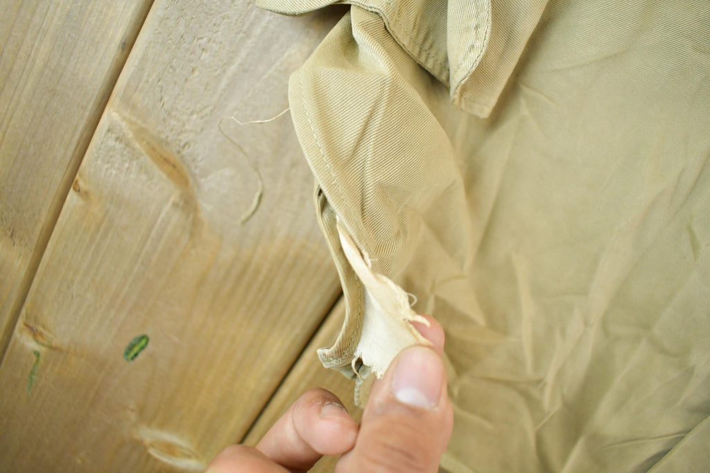 Vintage 1977 Army Military Button Up Shirt Men's Large