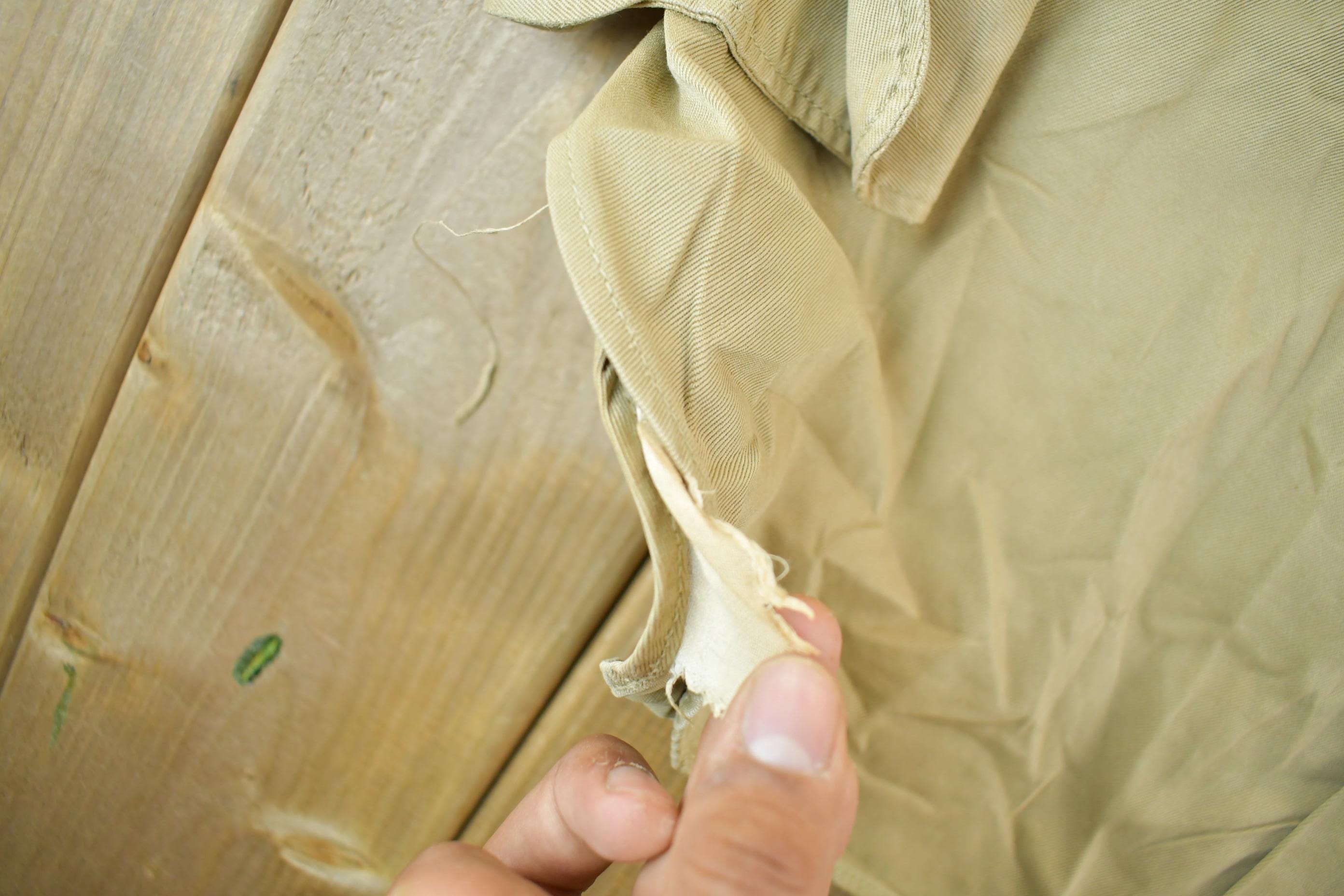 Vintage 1977 Army Military Button Up Shirt Men's Large
