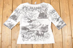 Vintage Y2K Alaska AOP Souvenir Travel T-Shirt Women's M