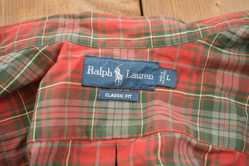 Vintage 1990s Polo Ralph Lauren Plaid Flannel Button Up Shirt