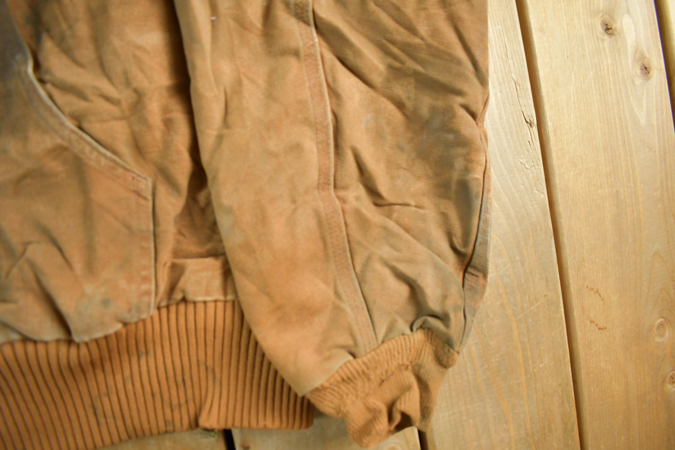 Vintage 1990s Carhartt Canvas Hooded Jacket Men's XL