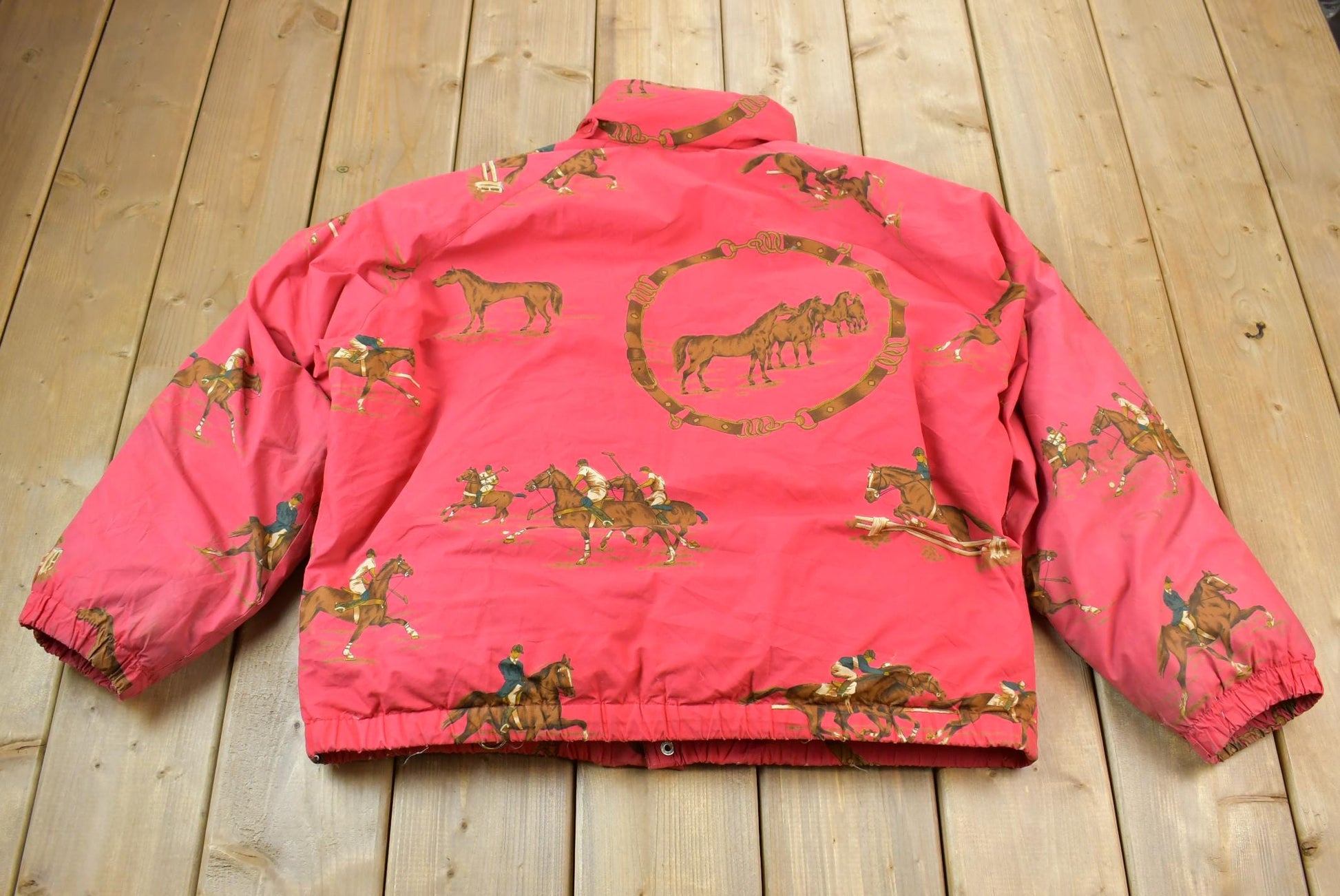 Vintage 1990s Ralph Lauren Large Equestrian Puffer Jacket