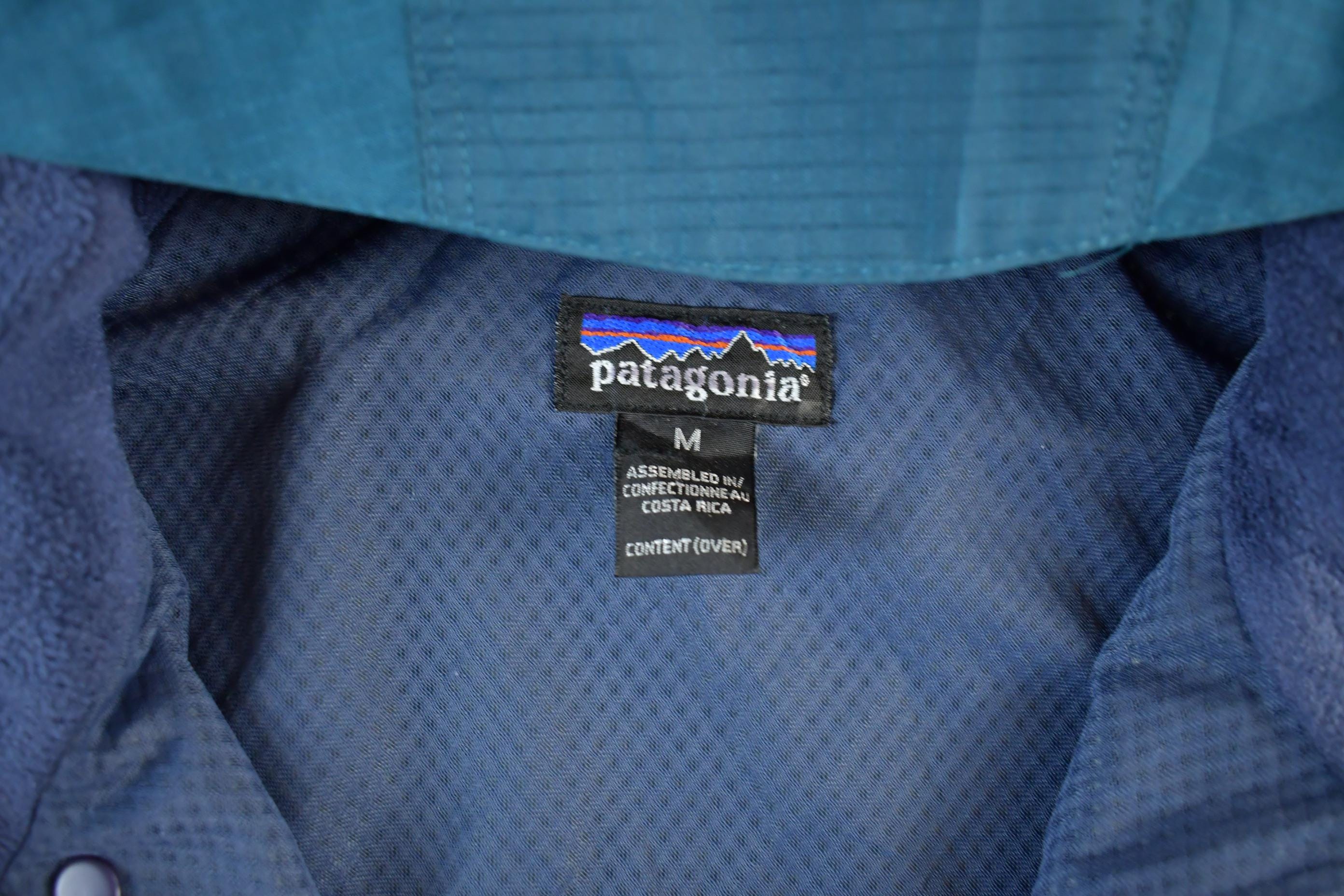 Vintage 90s Patagonia Hooded Jacket: Lightweight Full Zip, Men's Medium