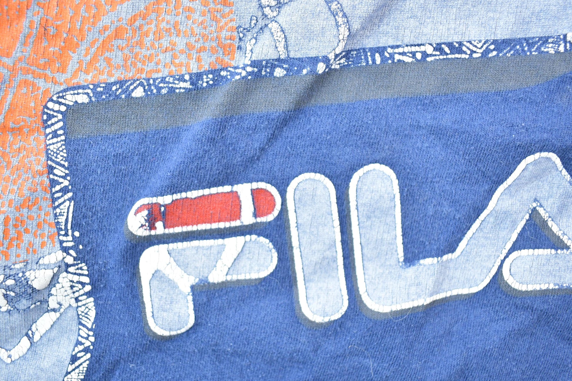 Vintage 1990s Fila Distressed Graphic T-Shirt