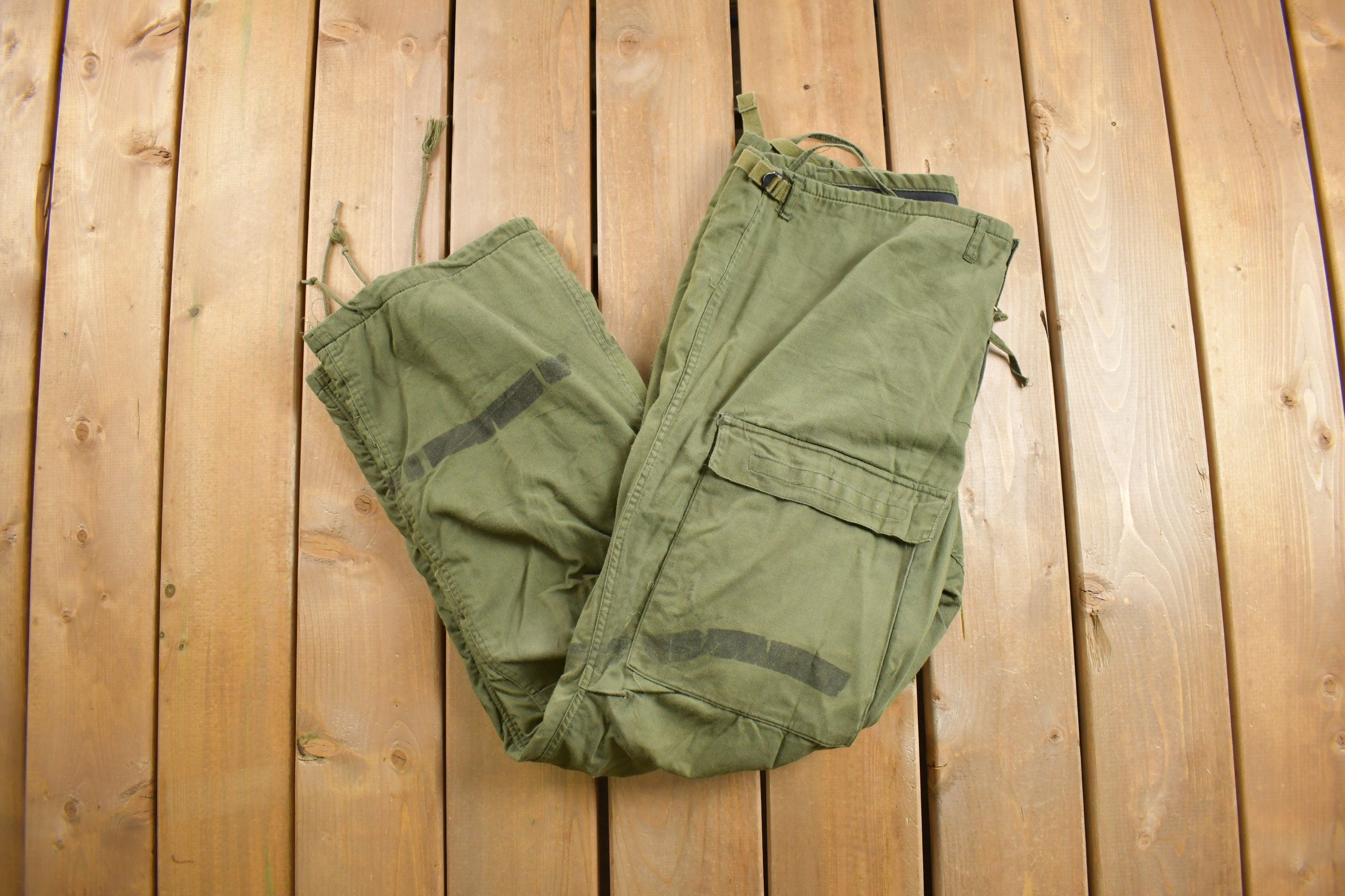 Vintage 1977 Military Chemical Protective Trousers Size 38 x 29.5