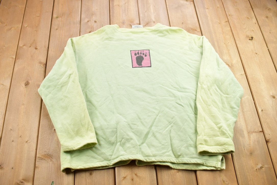 Vintage 1990s Authentic Pigment Bear Theme Crewneck Sweater