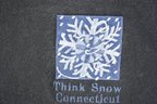 Vintage 1990s Think Snow Connecticut Snowflake Crewneck Sweatshirt