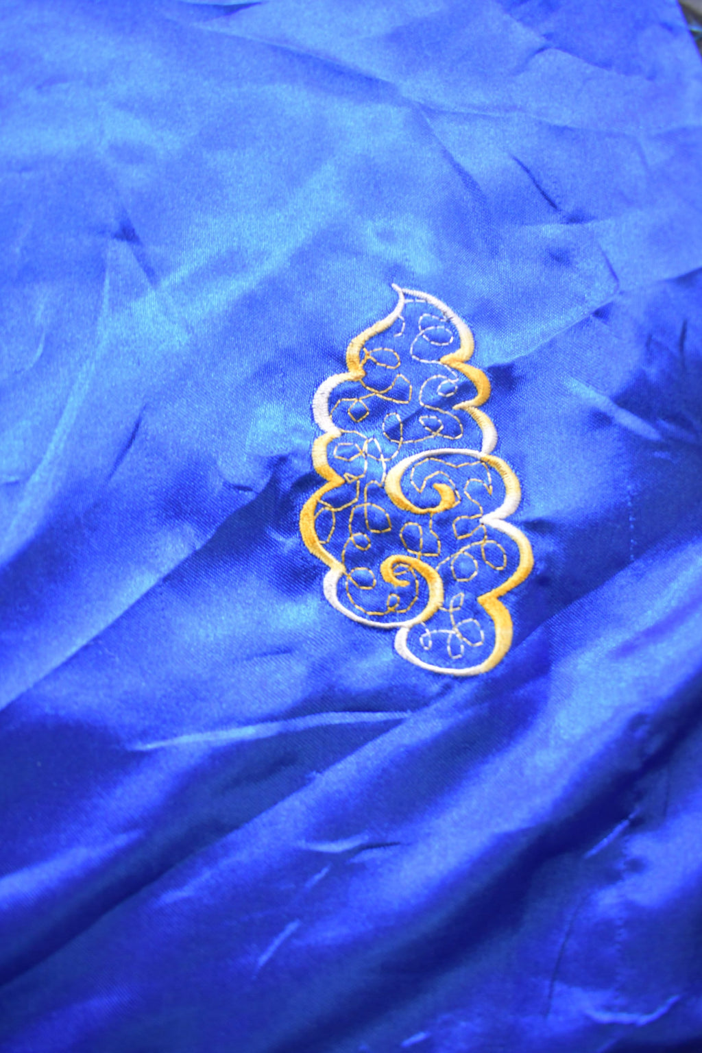 Vintage 1990s Japanese Dragon Embroidered Kimono Robe