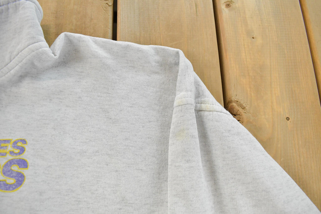 Vintage 1990s Los Angeles Lakers NBA Quarter Zip Sweatshirt Men's Large