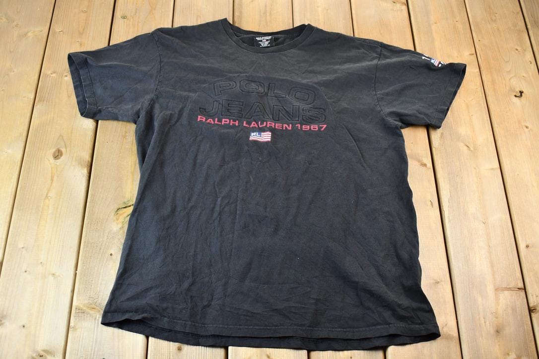 Vintage 1990s Polo Ralph Lauren Jeans Company Graphic T-Shirt