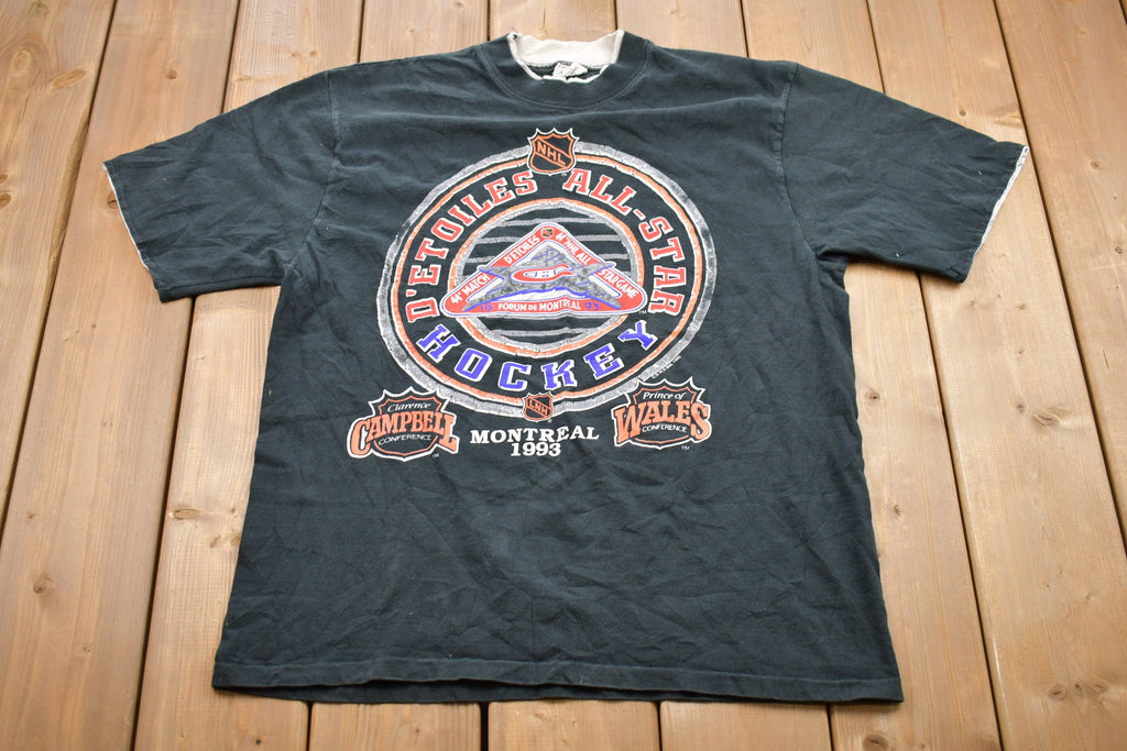 Vintage 1993 Montreal All Star Hockey Graphic T-Shirt