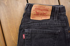 Vintage 1990s Levi's 550 Red Tab Black Jeans Size 26 x 30