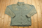 Vintage 1990s Green FleeceZip Up Sweater Jacket