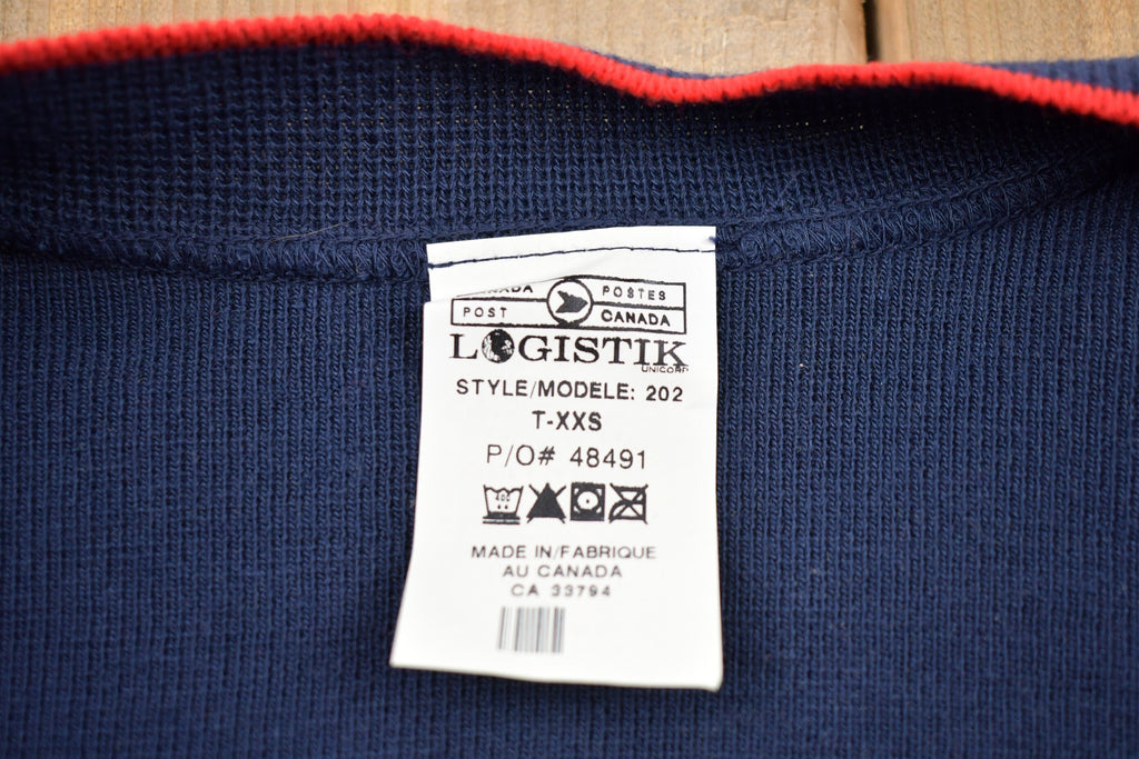Vintage 1990s Canada Post Knitted Cardigan Sweater Vest