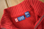 Vintage Y2K Chaps Embroidered Logo Quarter Zip Knit Sweater Size L
