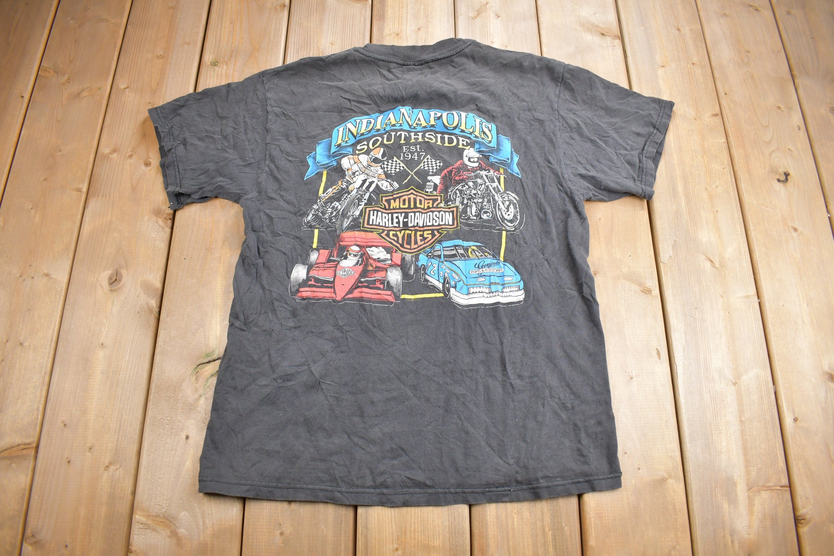 Vintage 1990s Harley Davidson Indianapolis Southside T-Shirt