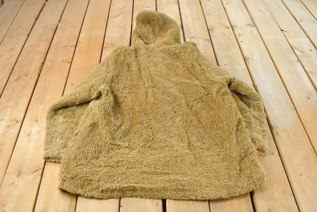 Vintage 1960s Land n Lakes Faux Fur Quarter Zip Jacket Men's Large