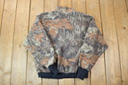 Vintage 1990s Fleece Camo Full Zip Sweater