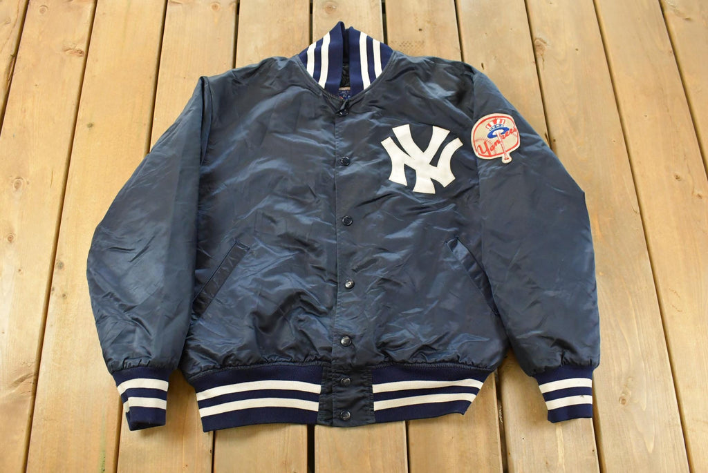 Vintage 1980s New York Yankees MLB Satin Bomber Jacket Men's Large