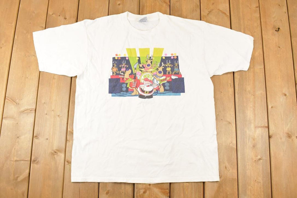 Vintage 1990s Santa Claus World Tour Souvenir Christmas T-Shirt Men's XL