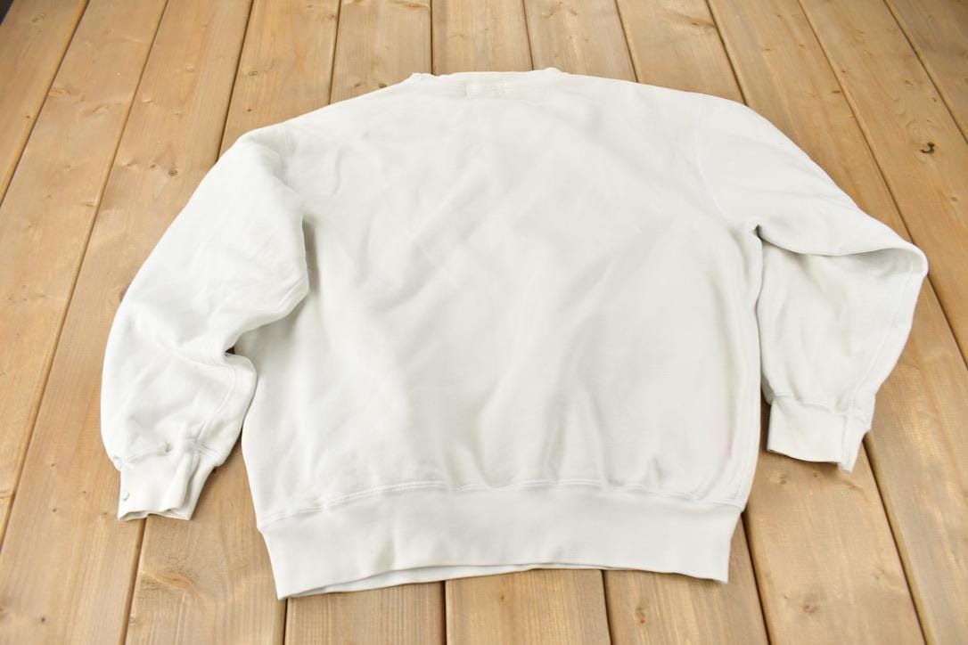 Vintage 1990s Polo Ralph Lauren White Crewneck Sweatshirt