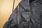 Vintage 1990s Black Satin Bomber Jacket