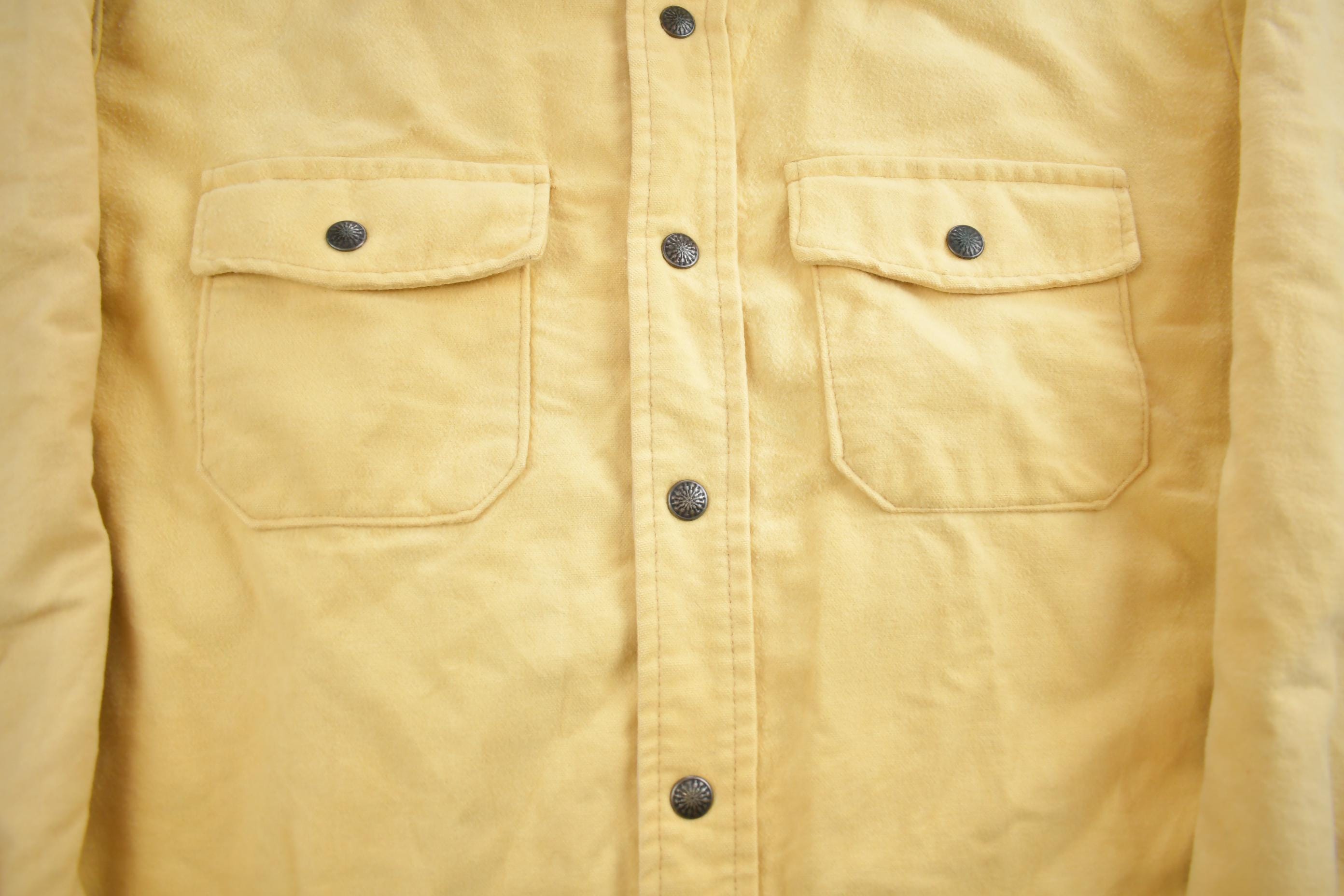 Vintage 1980s Garden Mountain Thermal Blank Button Up Jacket Made In USA