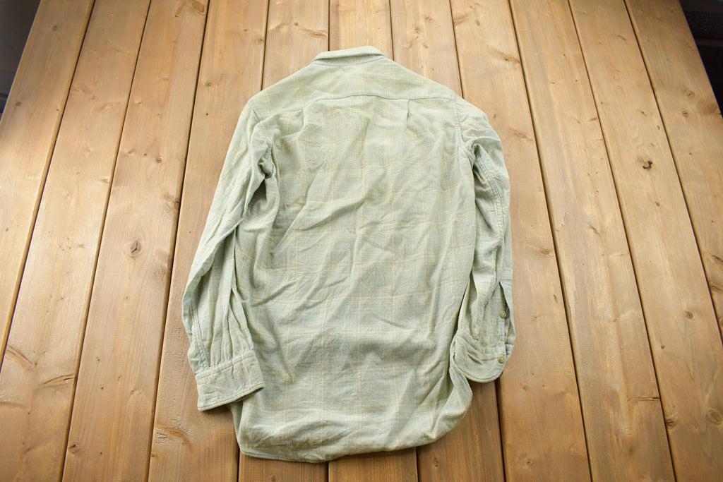 Vintage 1970s Pendleton Plaid Button Up Board Shirt