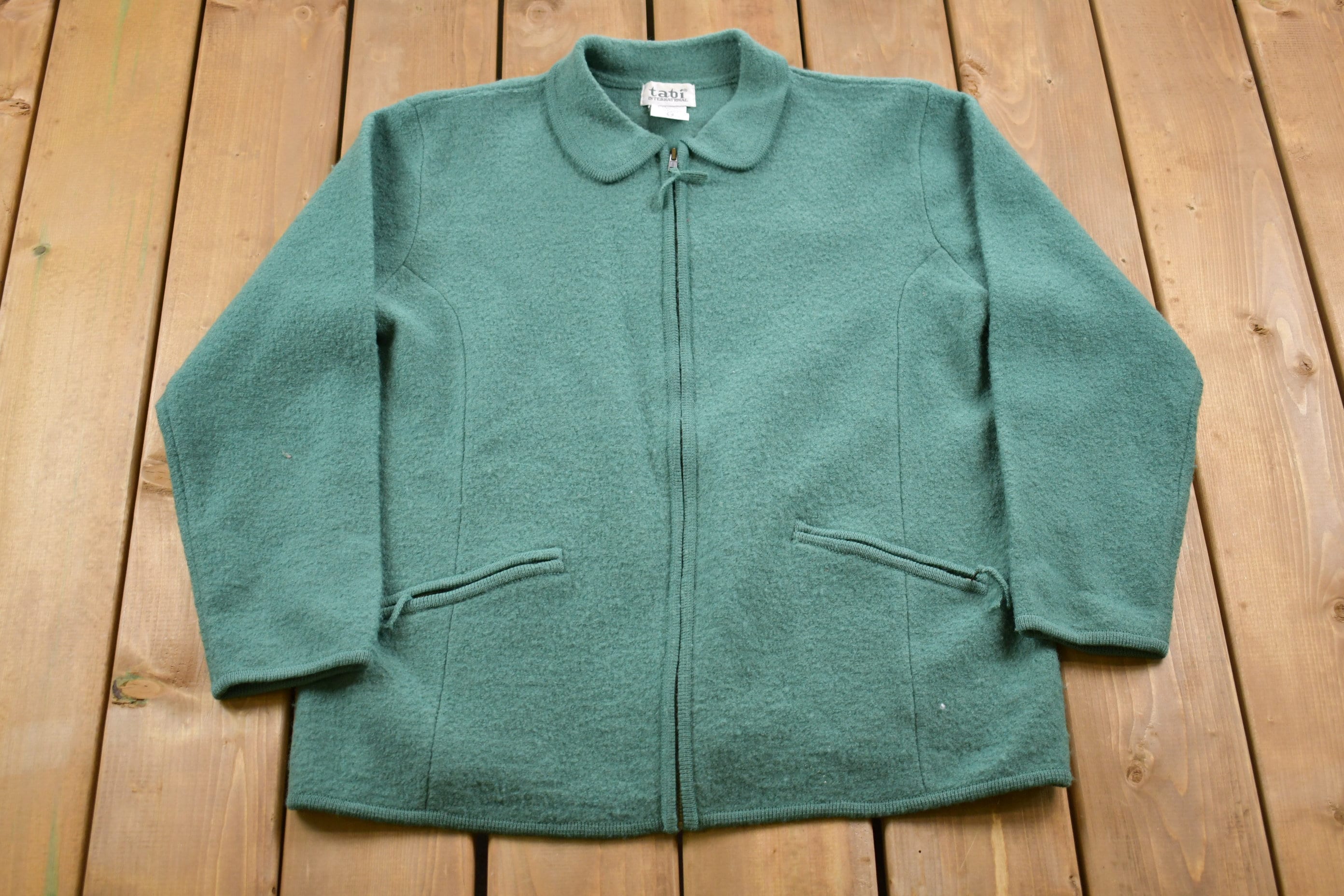 Vintage 1990s Tabi Wool Zip Up Sweater