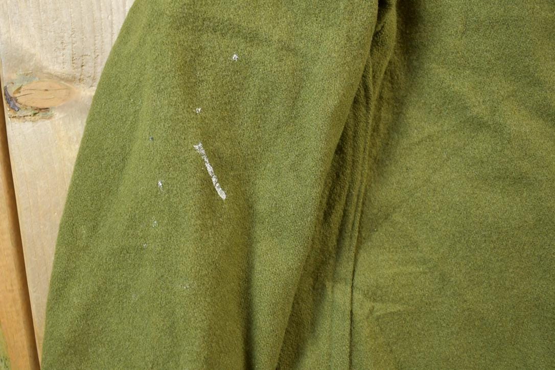 Vintage 1940s WW2 Wool Button Up Infantry Shirt /