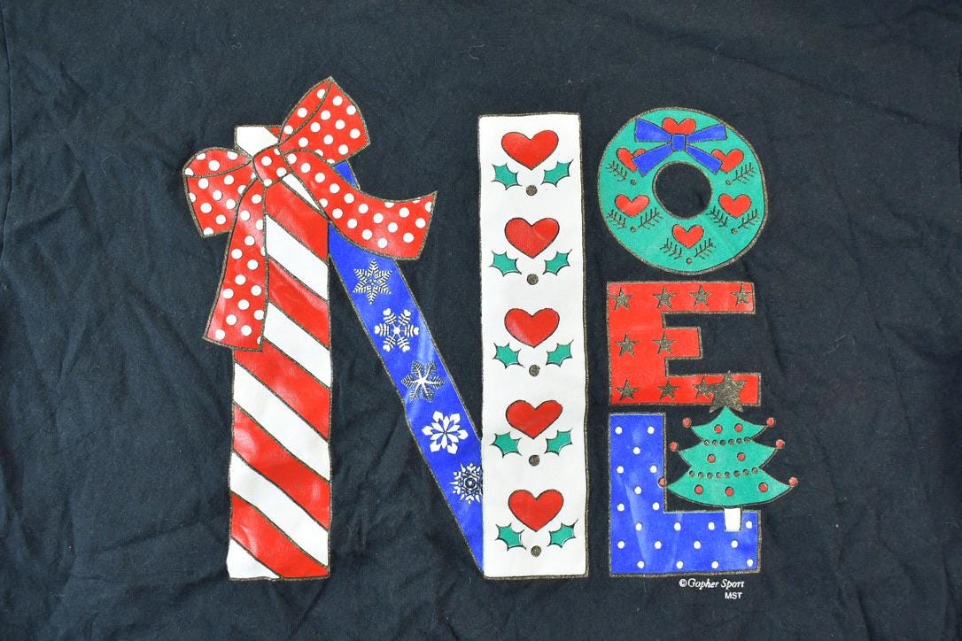 Vintage 1990s Noel Souvenir Single Stitch Graphic Print T-Shirt