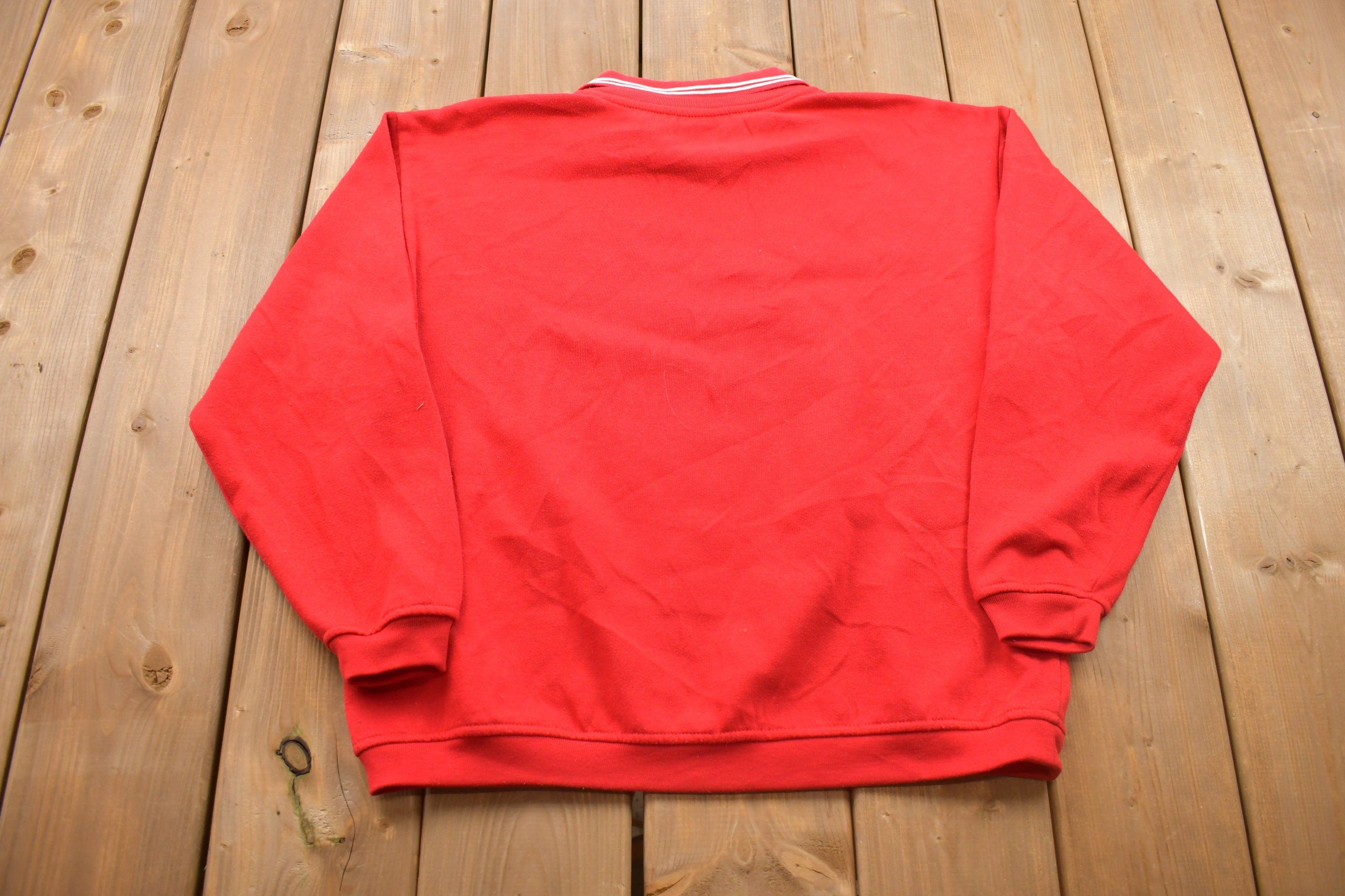 Vintage 1990s Cute Kitten Collared Crewneck Sweatshirt