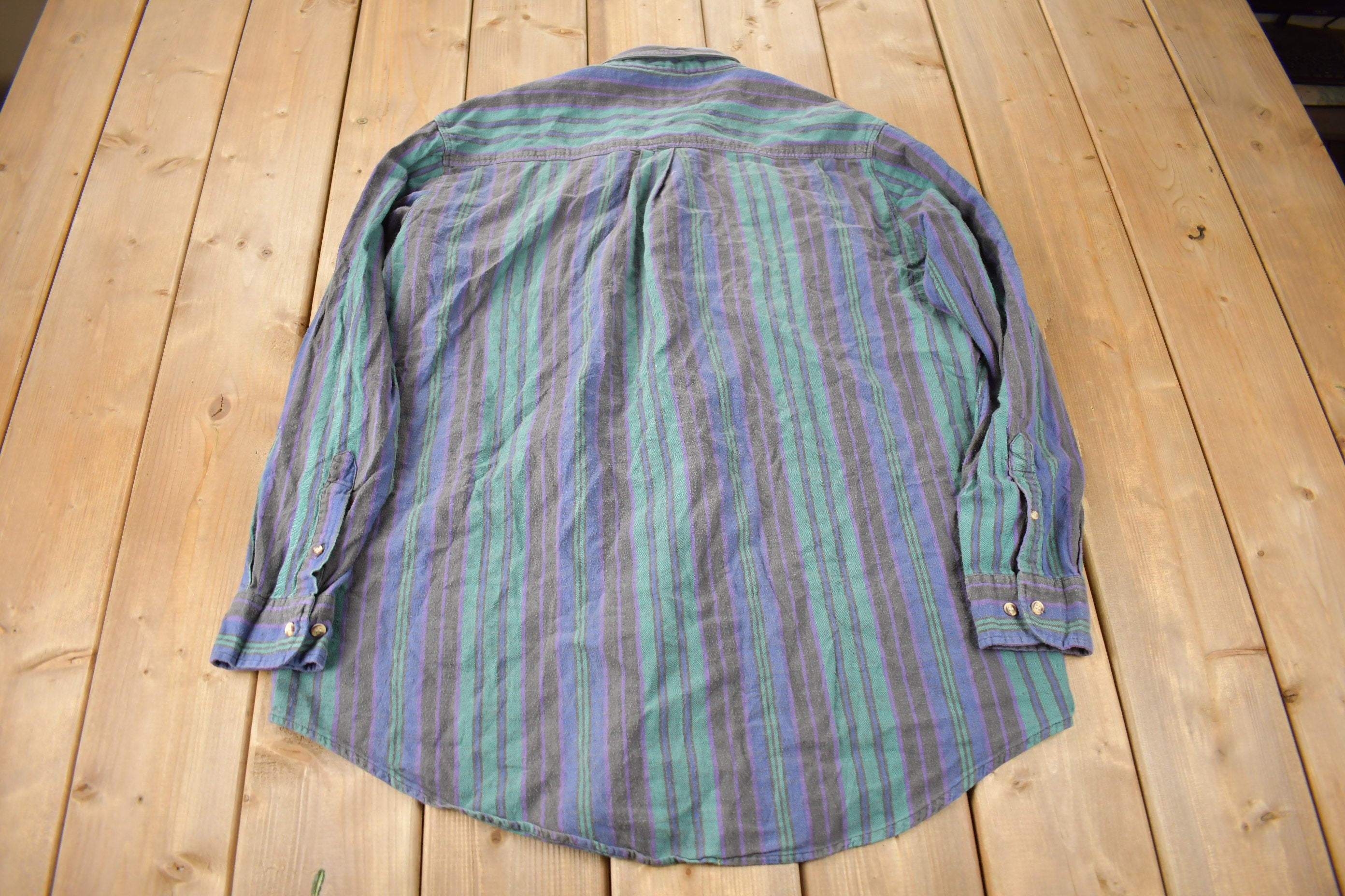 Vintage 1990s McGregor Classics Striped Button Up Shirt Size XLT