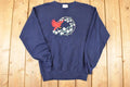 Vintage 1995 Artisans Embroidered Cardinal Bird Graphic Print Crewneck Sweatshirt Womens M