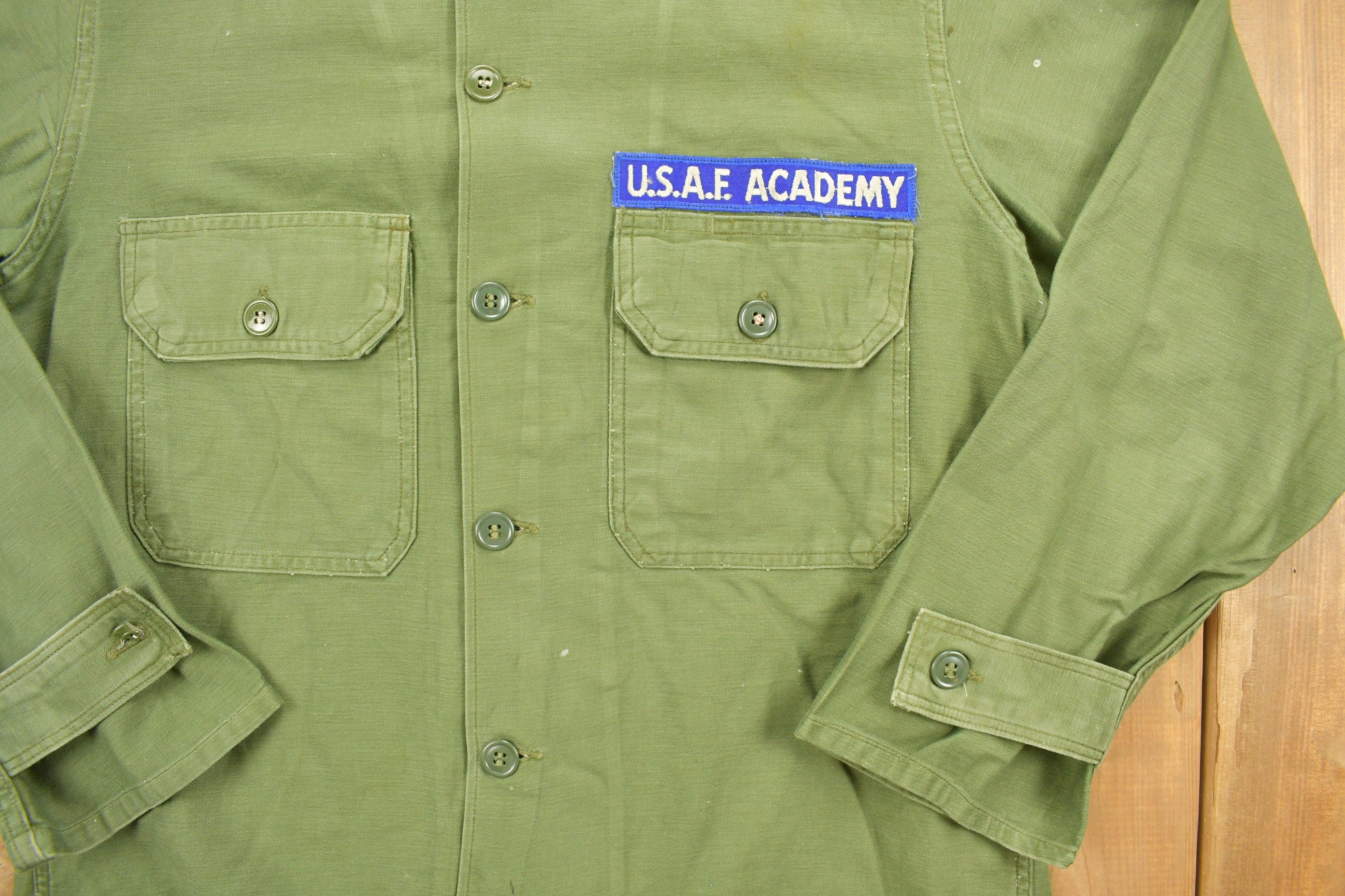 Vintage 1960s F Academy Military OG - 107 Shirt