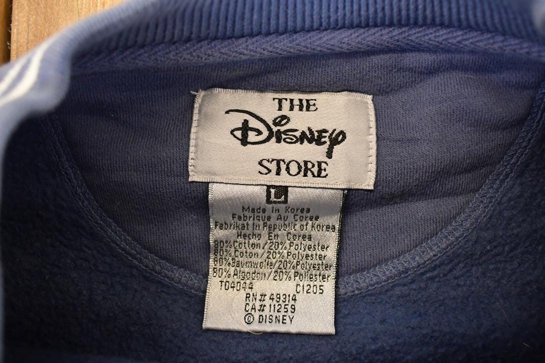 Vintage 1990s Mickey Disney Crewneck Sweater Men's L