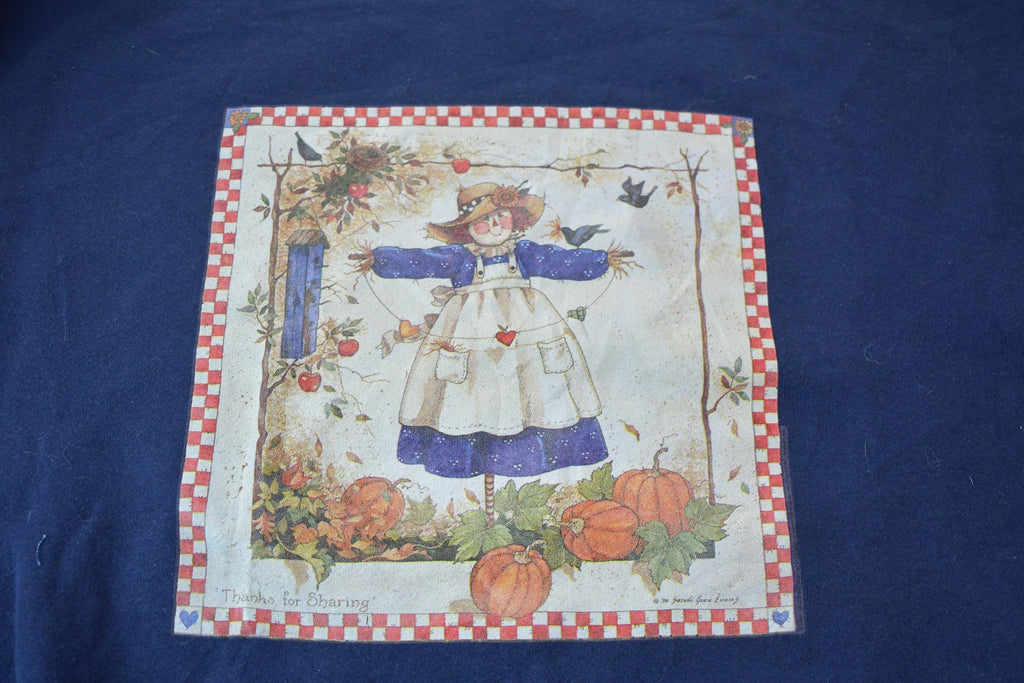 Vintage 1990s Cute Scarecrow Crewneck Sweater