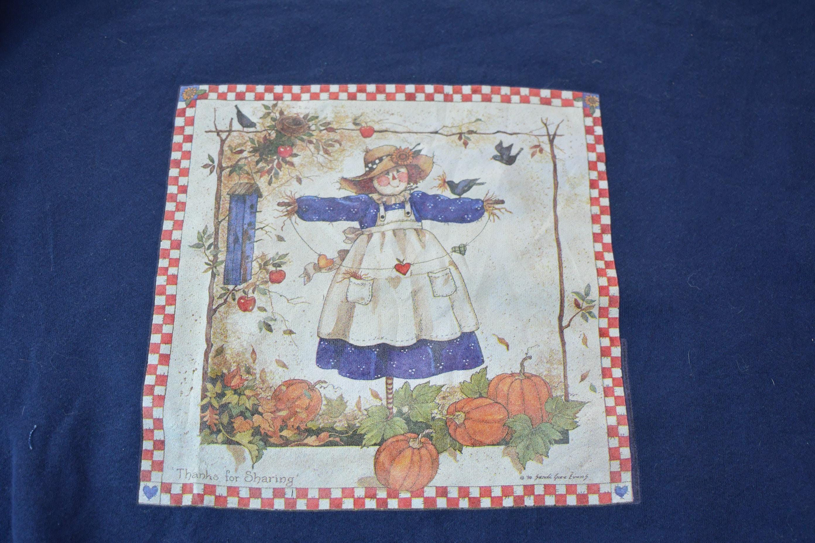 Vintage 1990s Cute Scarecrow Crewneck Sweater