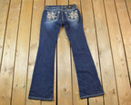 Vintage Y2K Miss Me Bedazzled Low Rise Jeans Size 26x31