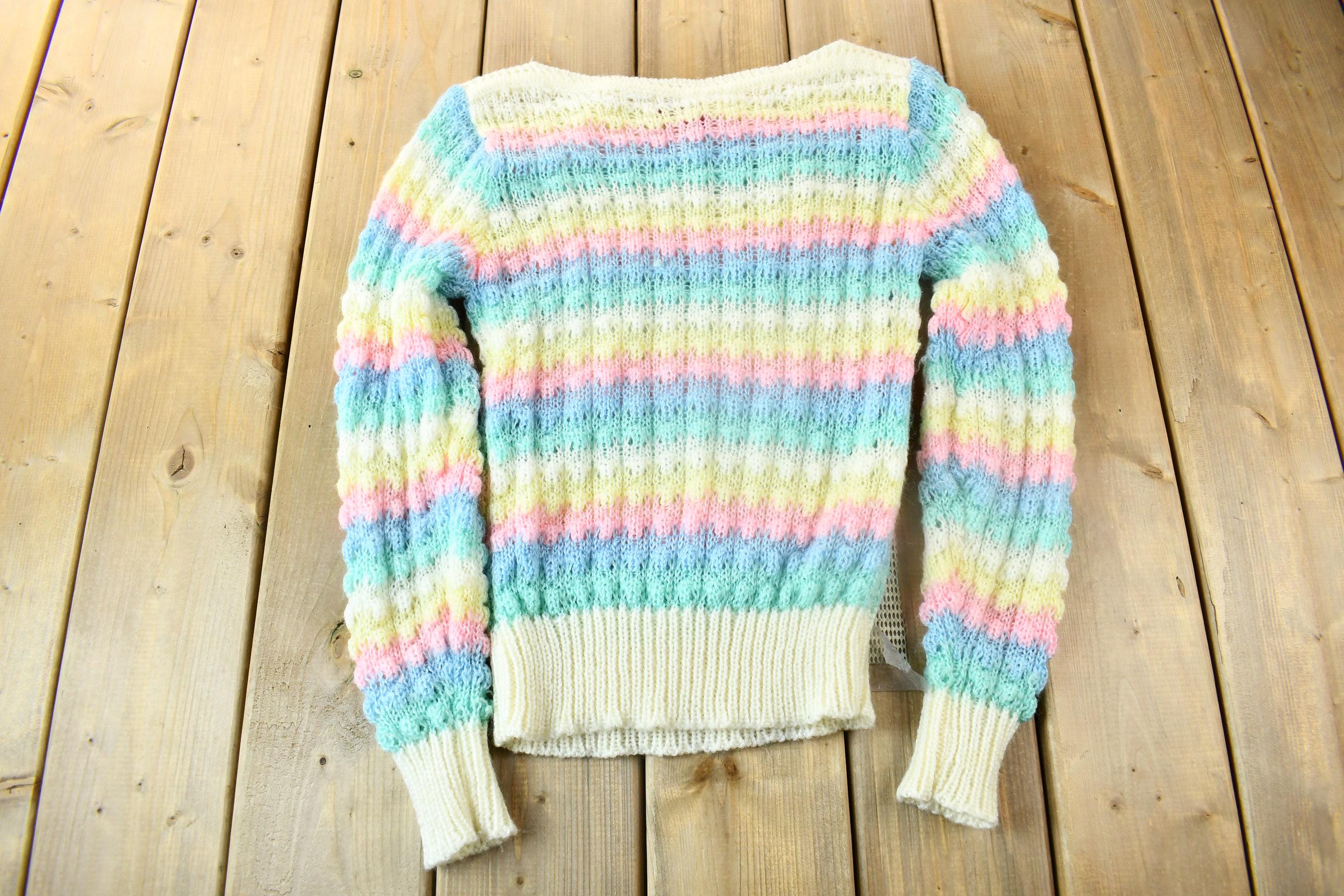 Vintage 1990s gess Who Rainbow Knit Sweater