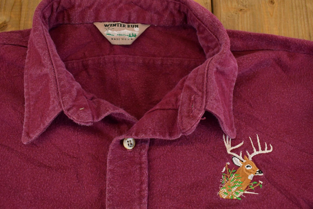 Vintage 1990s Deer Outdoors Heavyweight Button Up Shirt Men's L