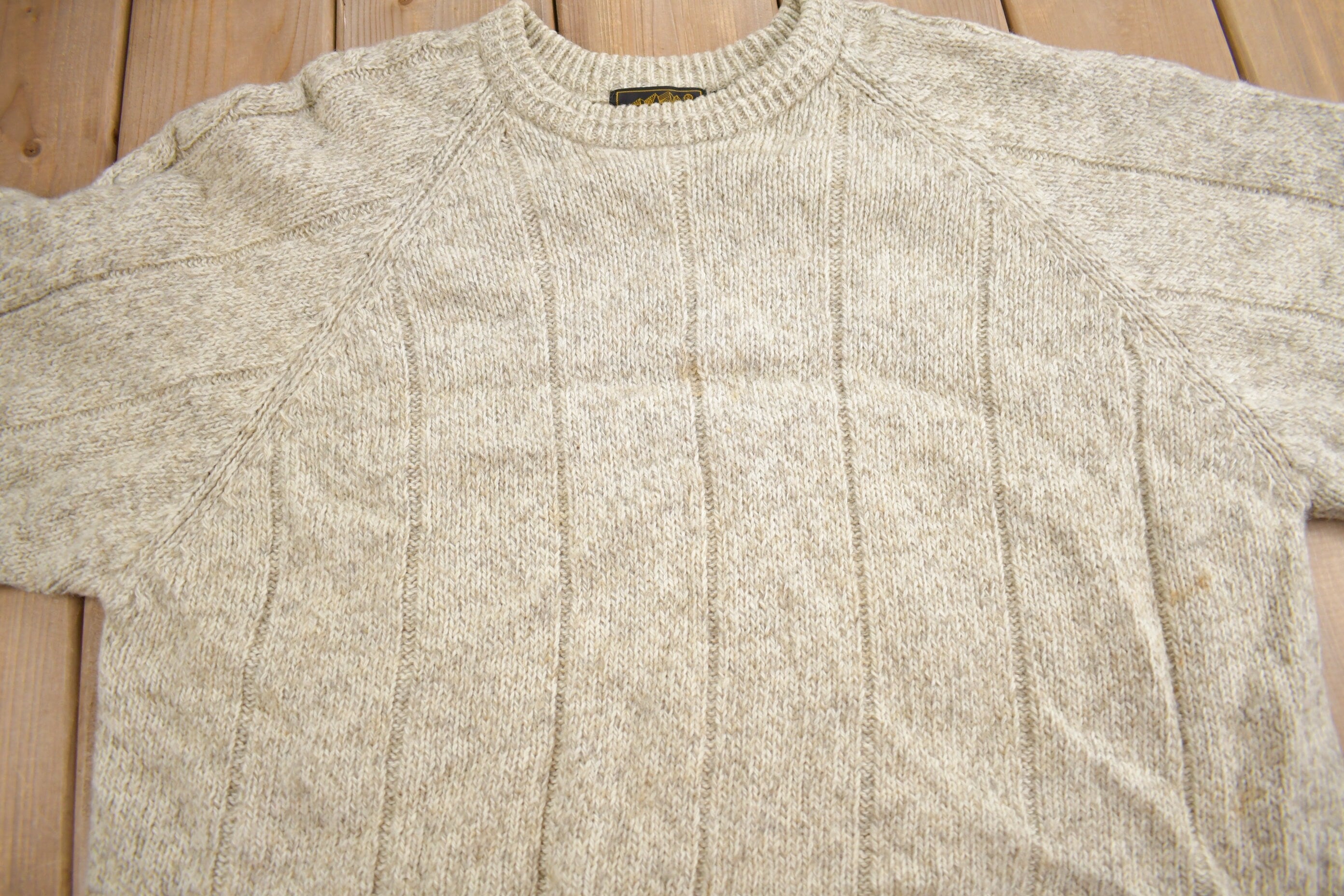 Vintage 1990s Eddie Bauer Wool Knit Crewneck Sweater  Vintage 90s Crewneck  Vintage Eddie Bauer  Outdoorsman