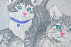 Vintage 1990s Kitten Collared Cute Cat Crewneck Sweater