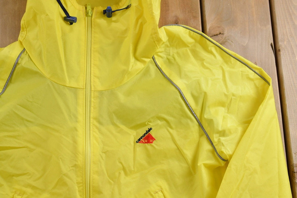 Vintage 1990s Cannondale Yellow Windbreaker Jacket Size Medium