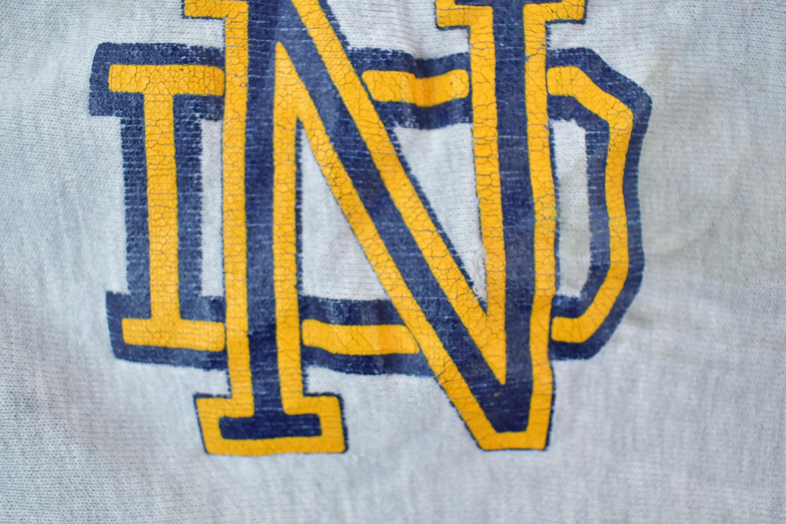 Vintage 1990s Champion Reverse Weave Warm Up Notre Dame Sweatshirt