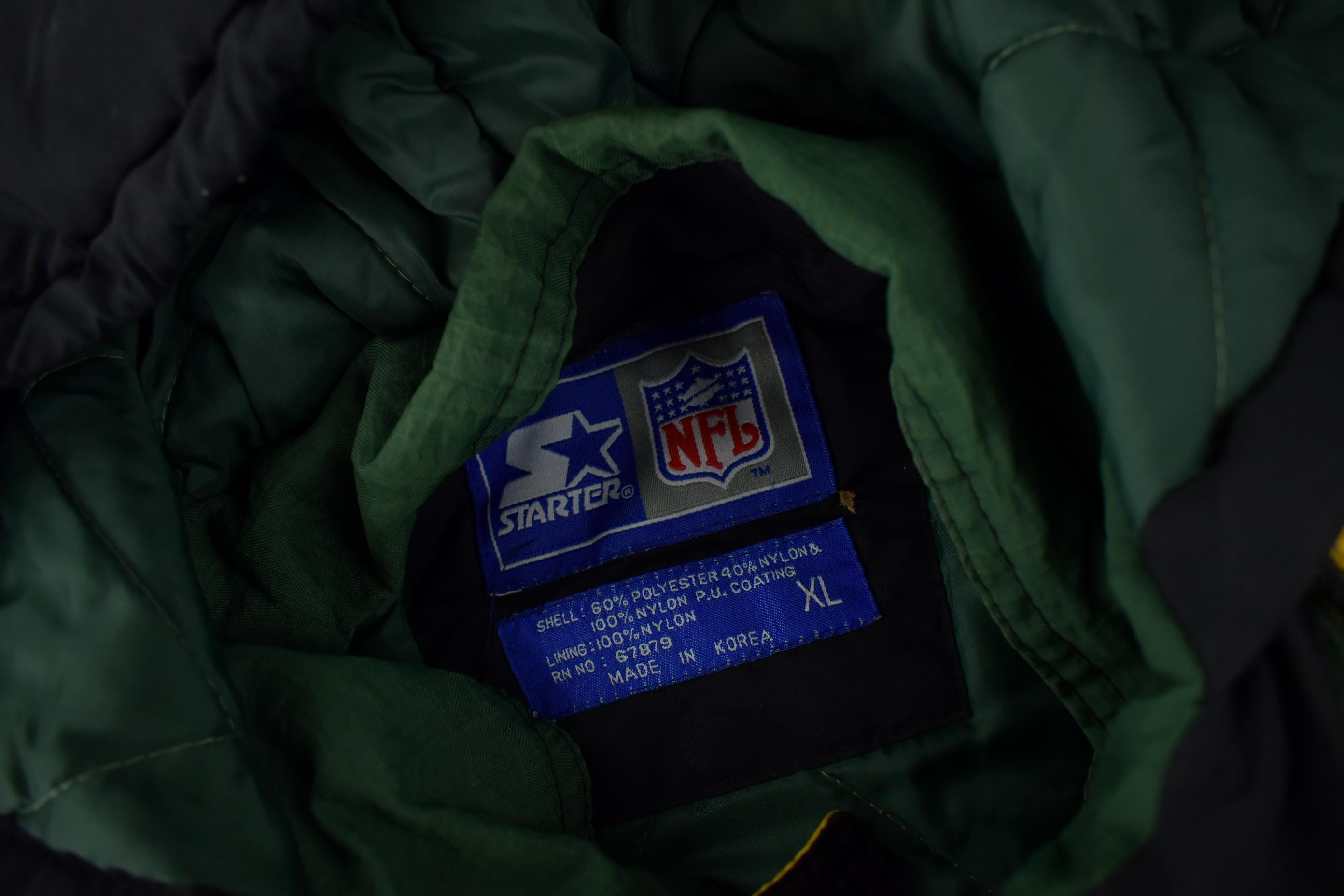 Vintage 1990s Green Bay Packers NFL Starter Pro Line Quarter Zip Jacket