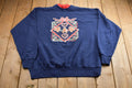 Vintage 1994 Gingerbread Christmas Double Collar Christmas Sweater , 90s Holiday Crewneck , Winter Wear , Festive Graphic Print ,Made In USA
