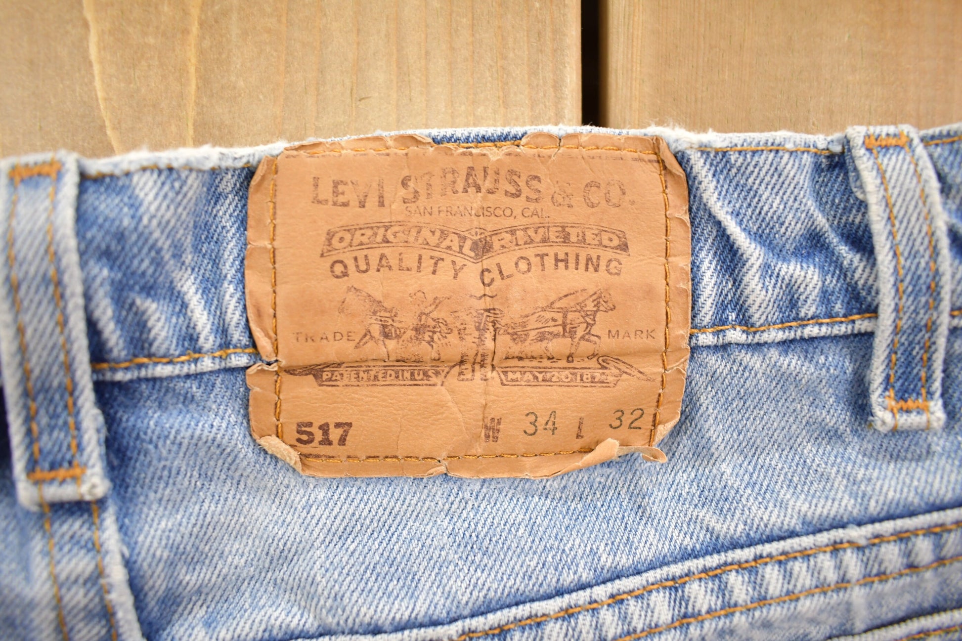 Vintage 1980s Levi's 517 Orange Tab Jeans Size 33 x 30.5